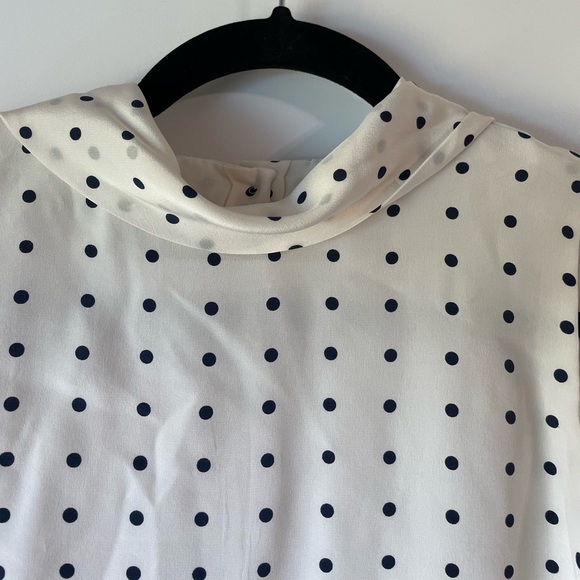 Vintage 90’s Silk Polka Dot Top Size 6P - Picture 5 of 9